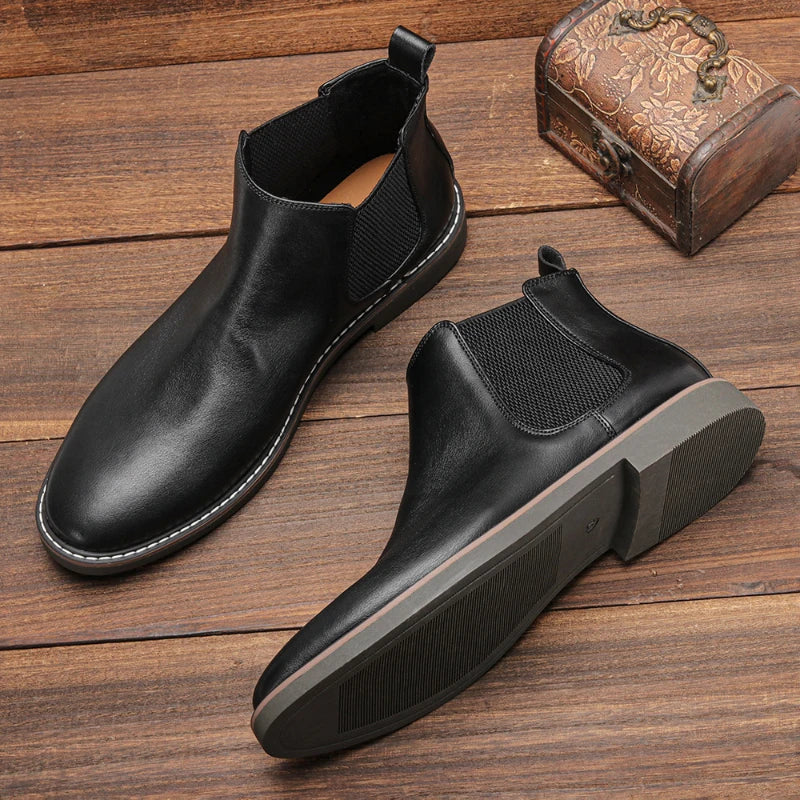 Men's Flat Chelsea Winter Boots | Pointed