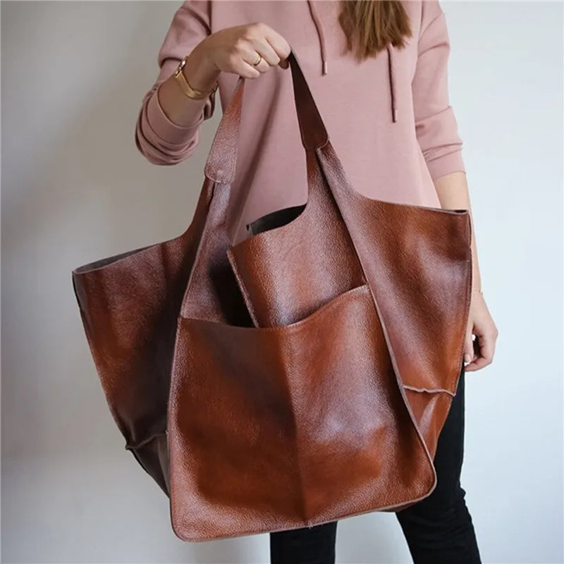 Women's Oversized Shoulder Tote Bag | Single Compartment