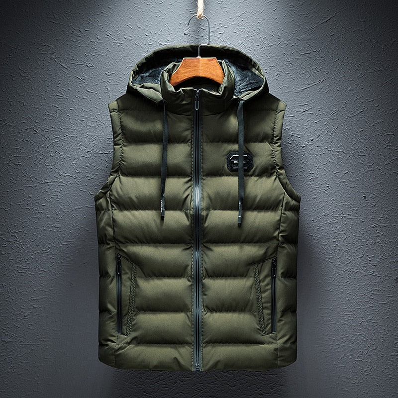 Men's Winter Puffer Vest | Hooded
