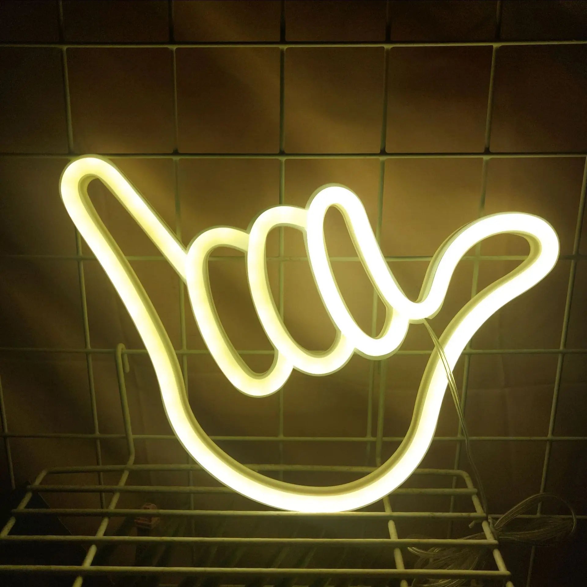 Peace Hand Gesture LED Neon Wall Lights