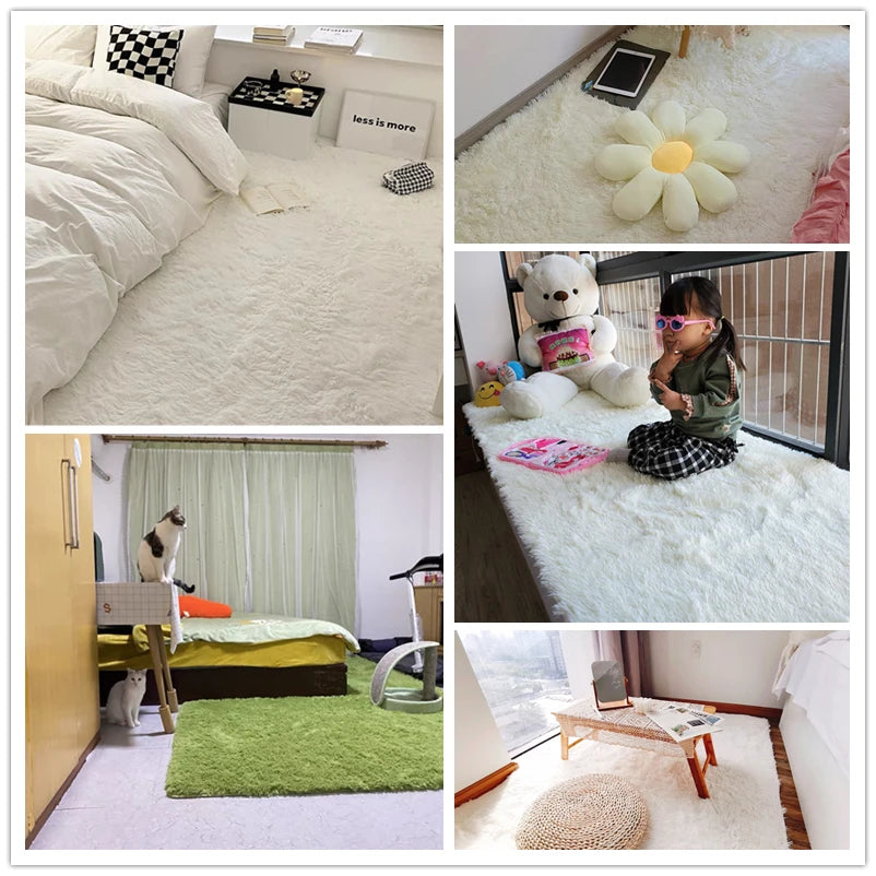 Non-Slip Soft Fluffy Living Room Rug