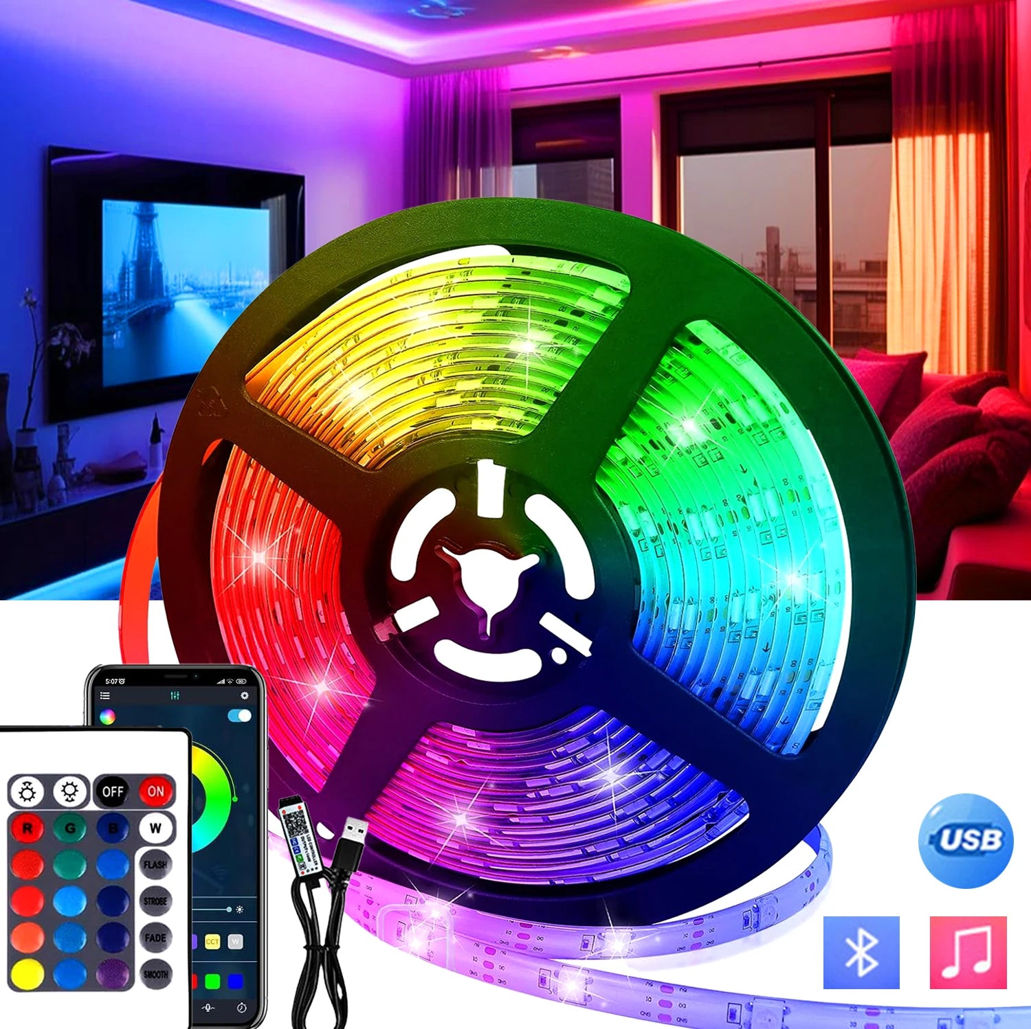 Bluetooth-Controlled Color-Changing LED Outdoor Light