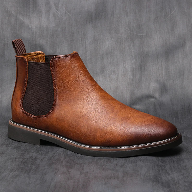 Men's Flat Chelsea Winter Boots | Pointed
