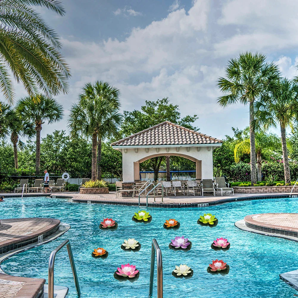 Floating LED Lotus Outdoor Pool Light