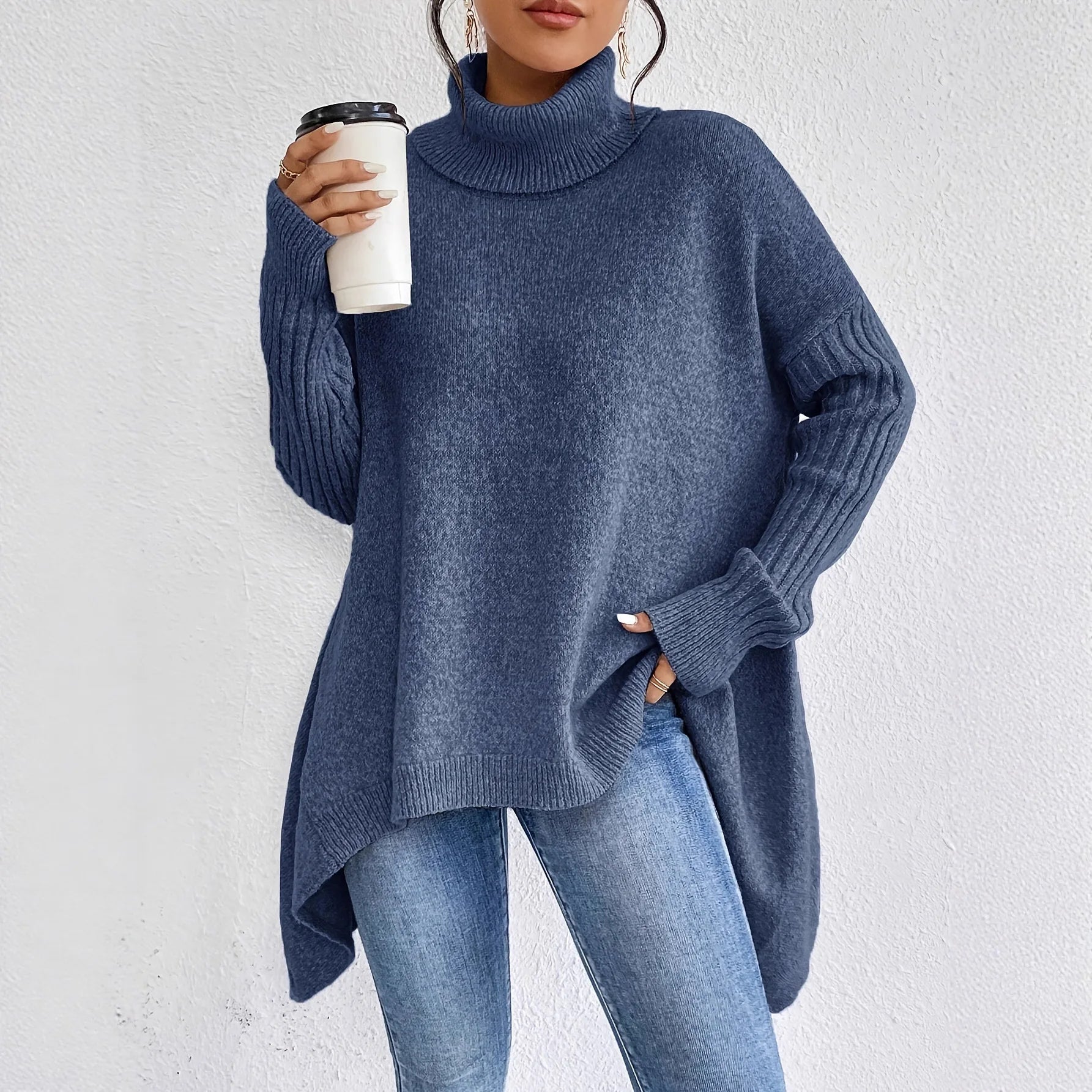Women's Casual Knitted Sweater | Turtleneck