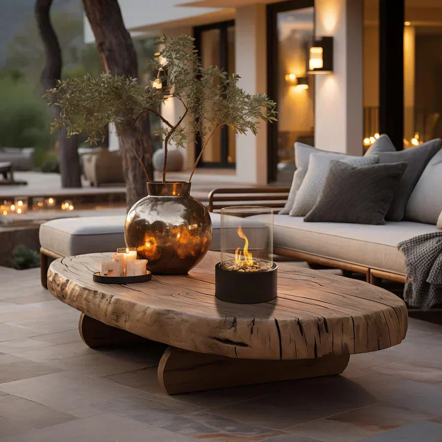 Sleek Indoor Outdoor Fire Pit – Eco-Friendly Ethanol Burner for Contemporary Spaces – Safe and Stylish Heat