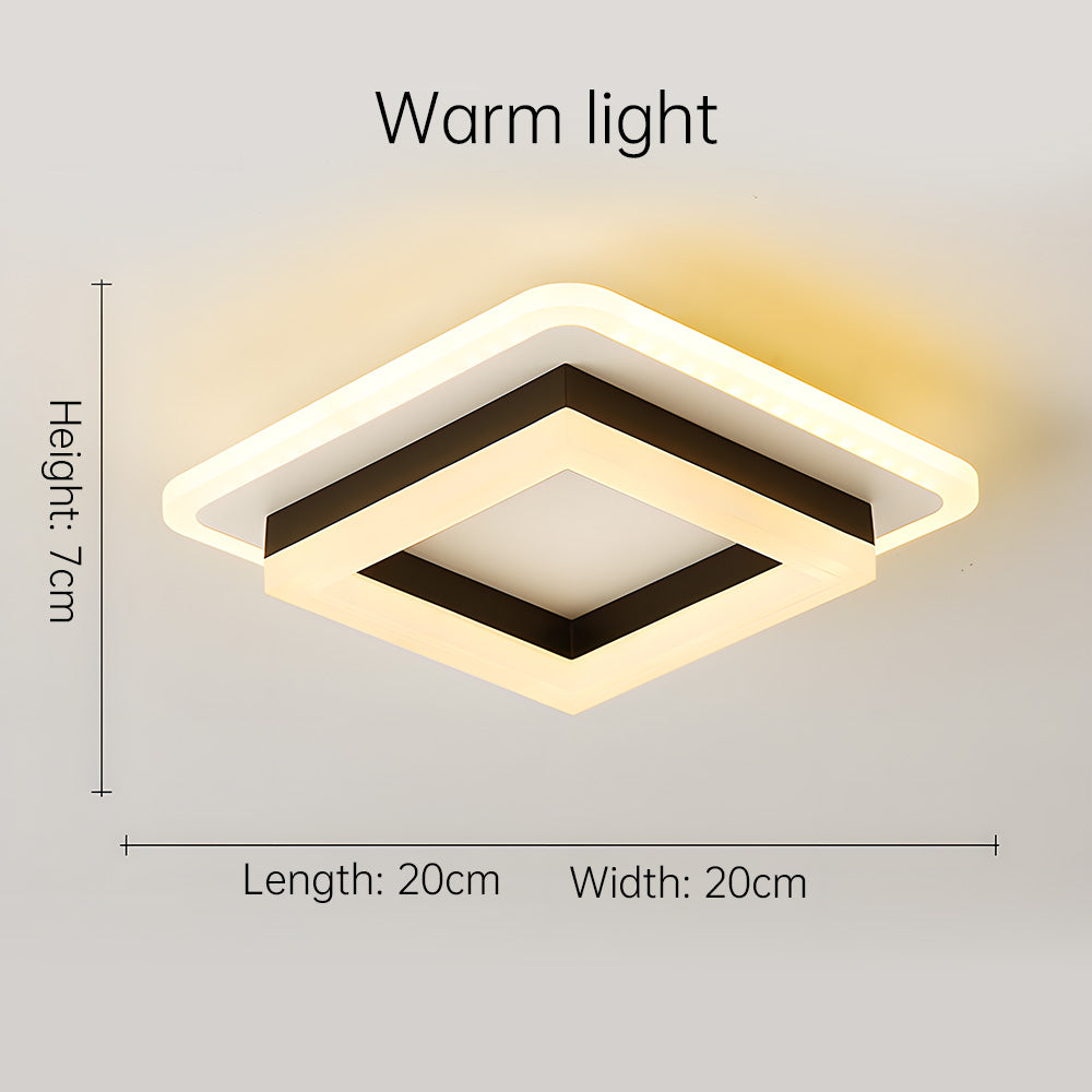 Modern Square LED Ceiling Lights for Stylish Hallways and Home Spaces