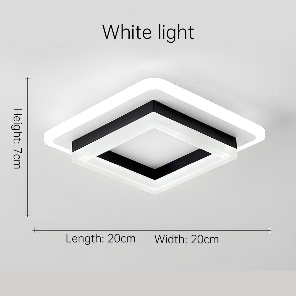 Modern Square LED Ceiling Lights for Stylish Hallways and Home Spaces