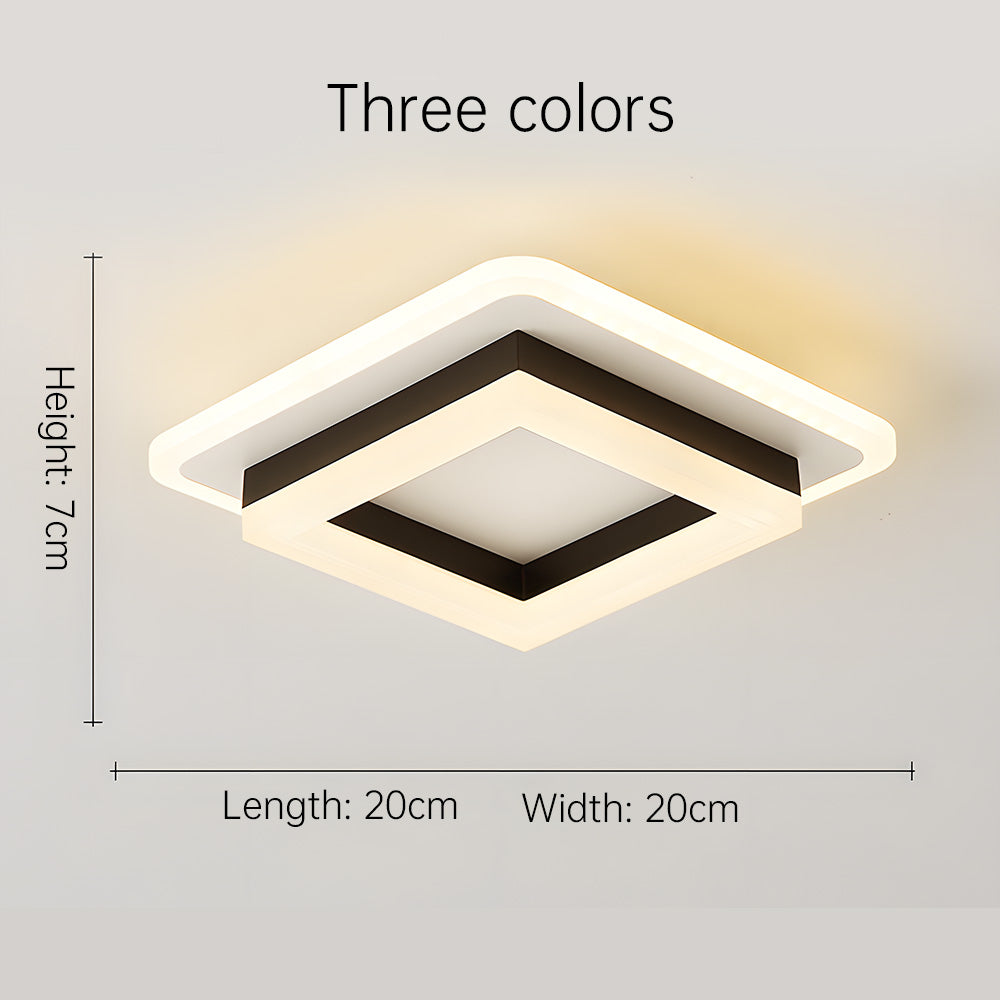 Modern Square LED Ceiling Lights for Stylish Hallways and Home Spaces