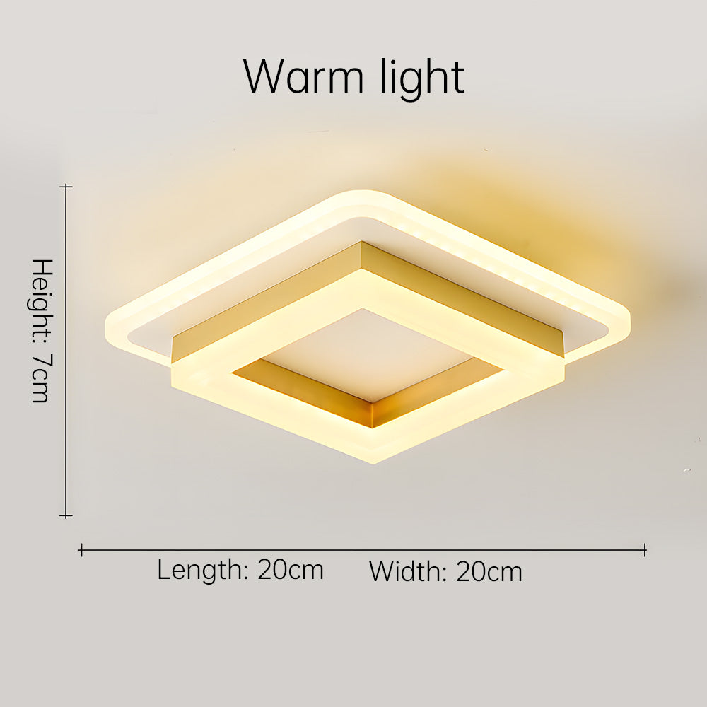 Modern Square LED Ceiling Lights for Stylish Hallways and Home Spaces