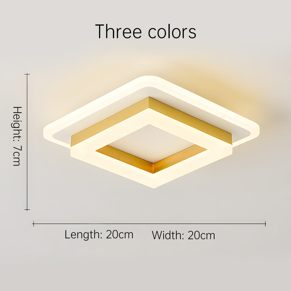 Modern Square LED Ceiling Lights for Stylish Hallways and Home Spaces