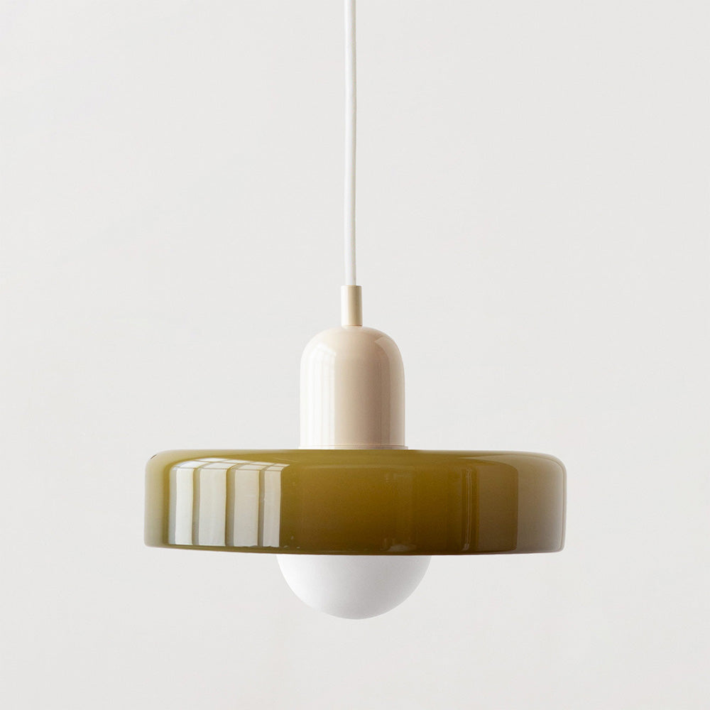 Variant image for Colorful Glass Pendant Lamp with Adjustable Suspension for Kitchen Lighting-32