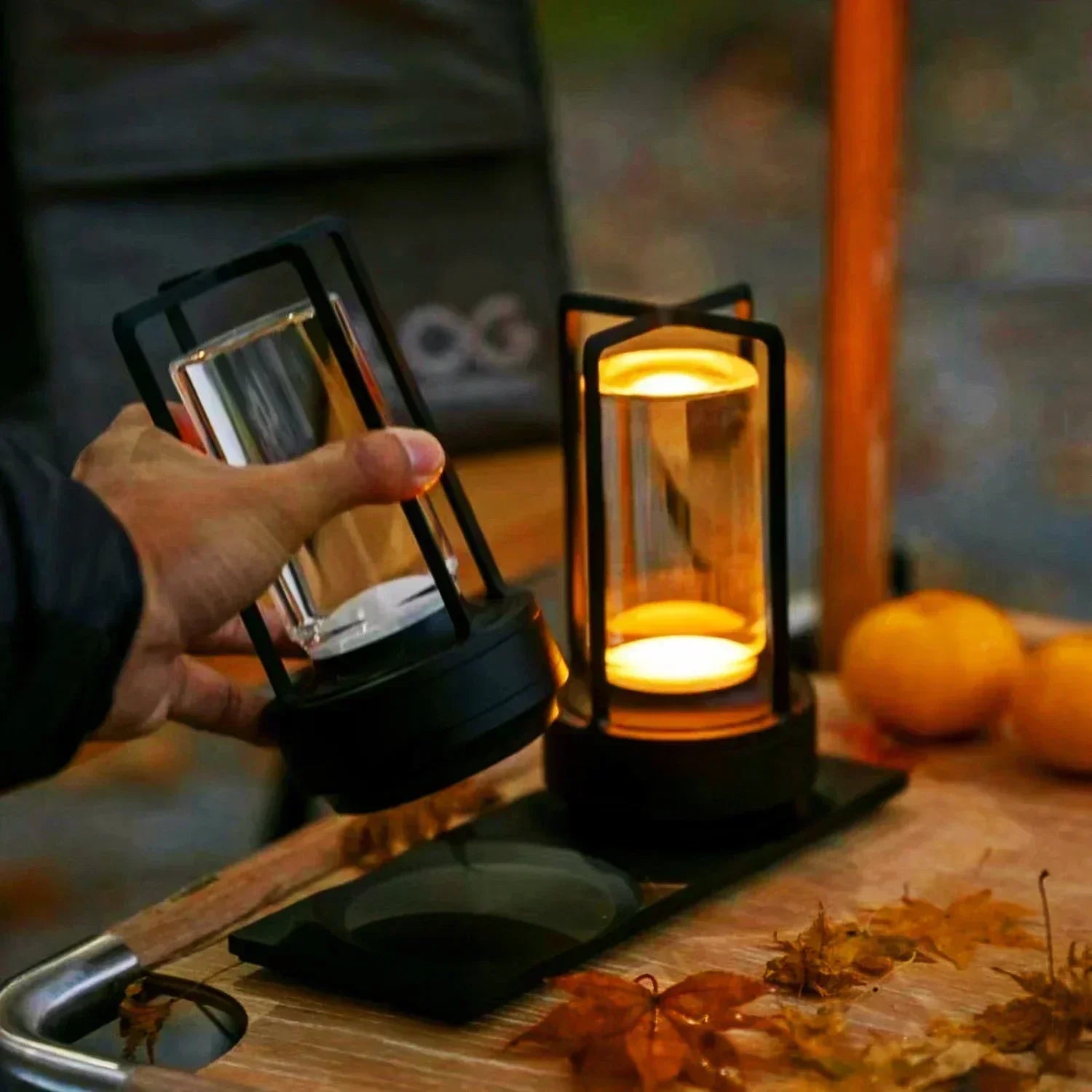 Sleek Rechargeable LED Lantern with USB Charging Port – Ideal for Home and Garden Use