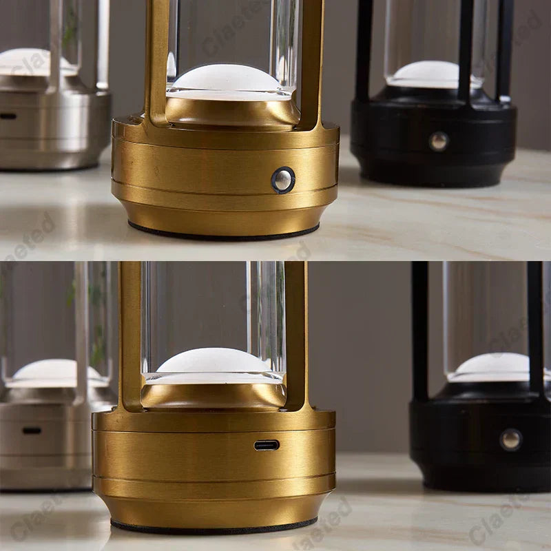 Sleek Rechargeable LED Lantern with USB Charging Port – Ideal for Home and Garden Use