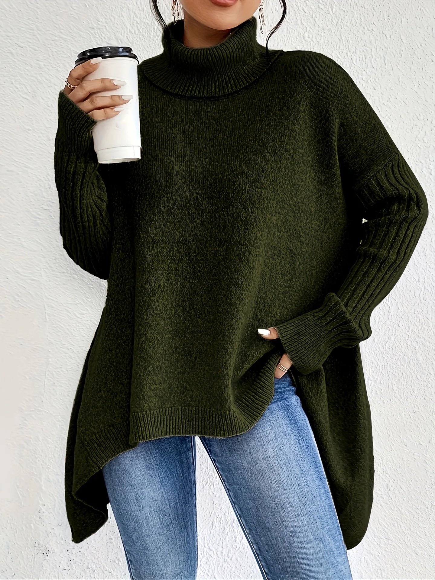 Women's Casual Knitted Sweater | Turtleneck