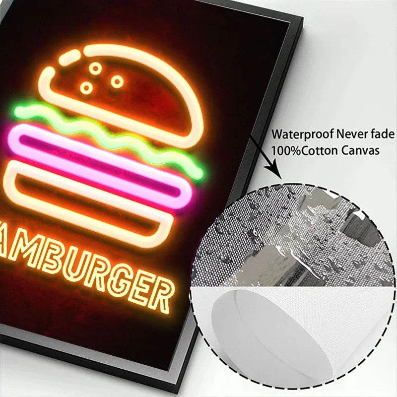 Vintage Food Inspired LED Neon Wall Lights