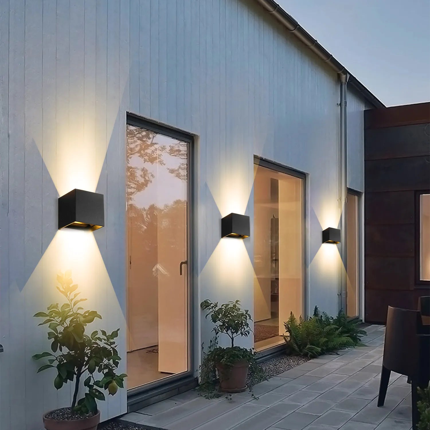 2 Pcs Wireless LED Wall Lamp with Adjustable Brightness