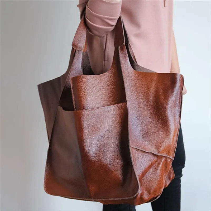 Women's Oversized Shoulder Tote Bag | Single Compartment
