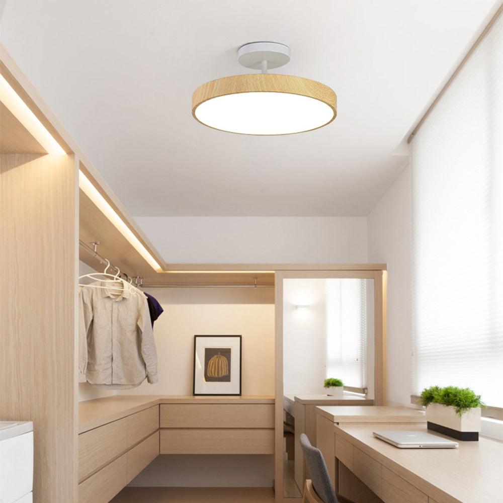 Modern Glow LED Semi-Mount Ceiling Light