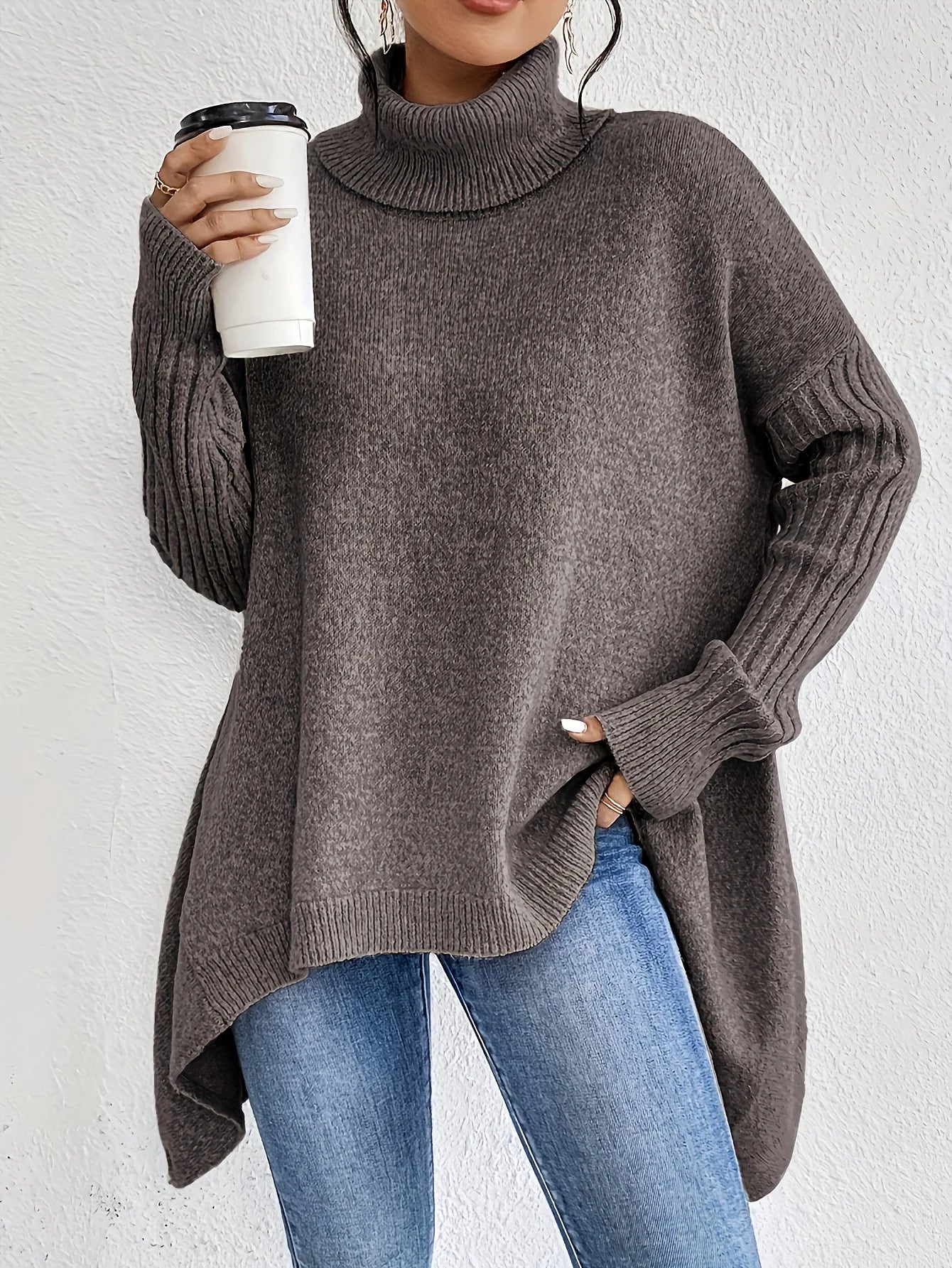 Women's Casual Knitted Sweater | Turtleneck