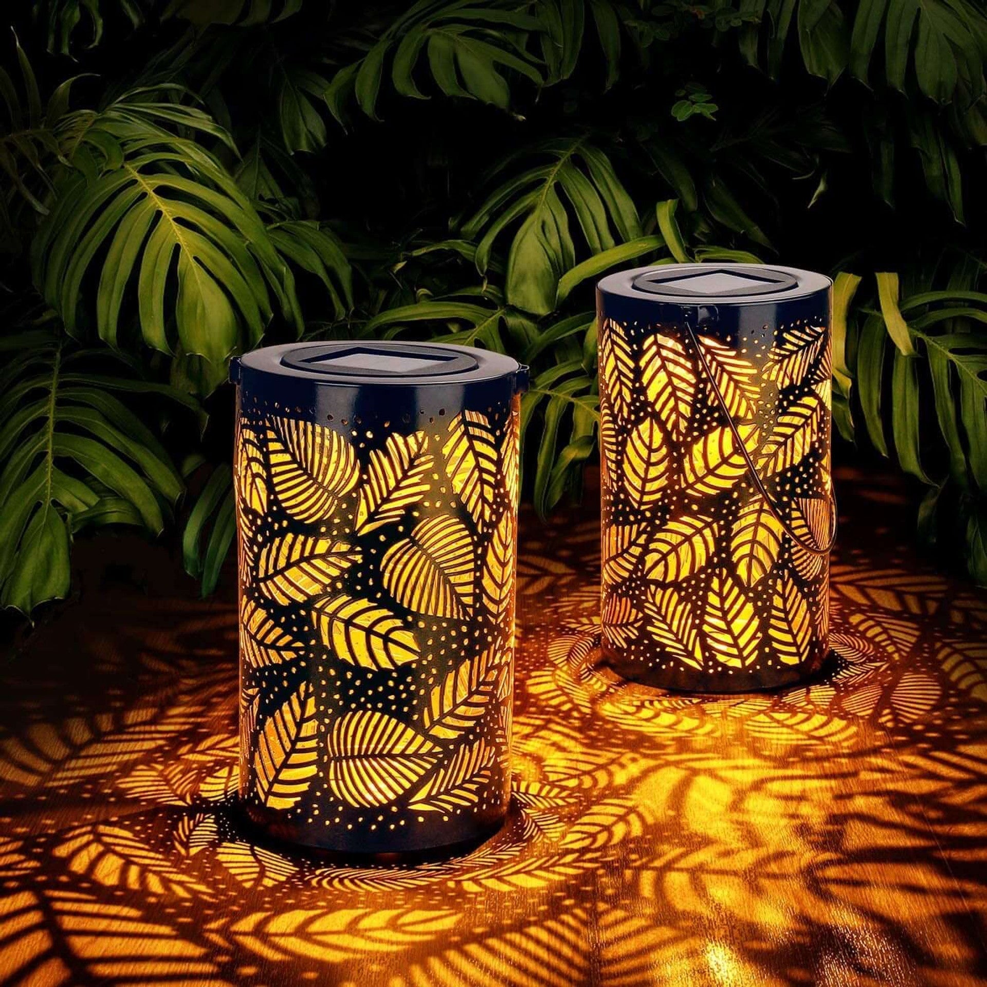 Garden Lantern Leaf Set - Outdoor Hanging Lanterns