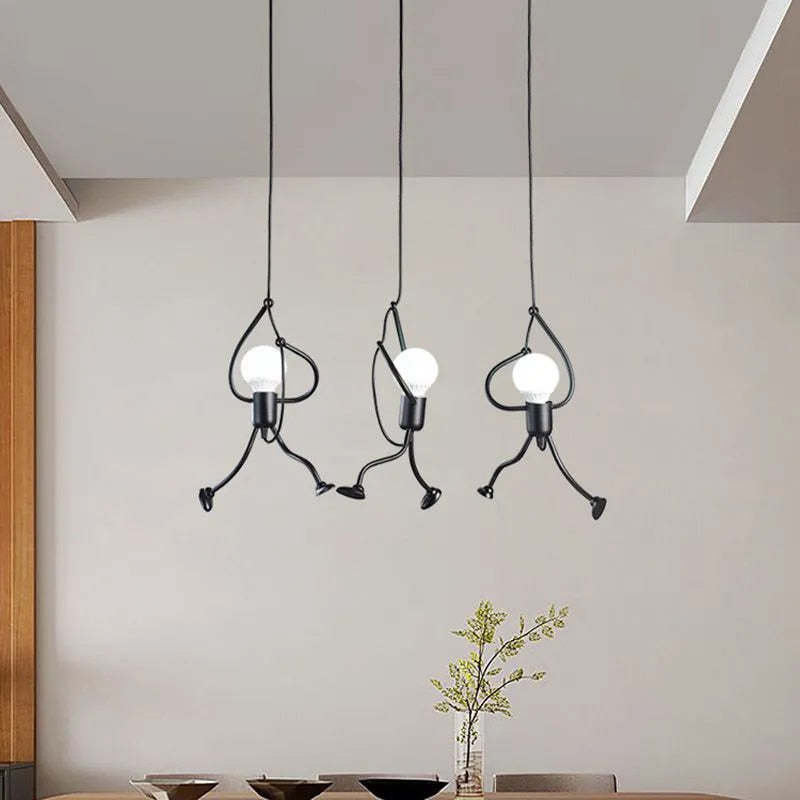 Playful Doll-Shaped Pendant Lamp