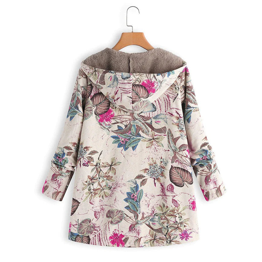 Women's Printed Winter Coat | Hooded
