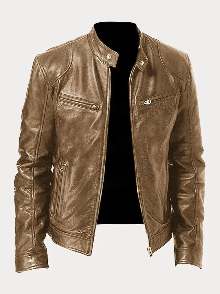 Men's Classic Biker Jacket | Zipper