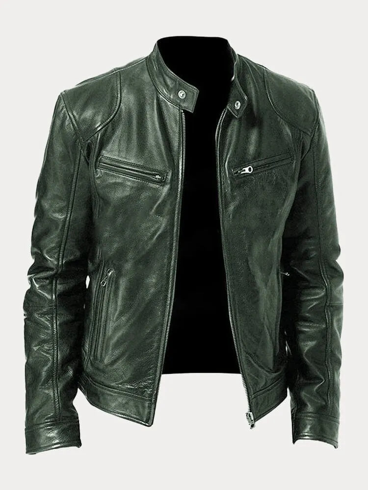 Men's Classic Biker Jacket | Zipper