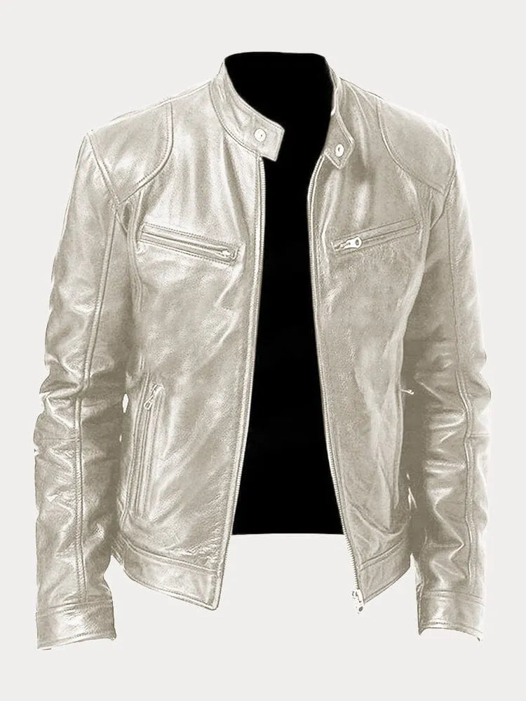 Men's Classic Biker Jacket | Zipper