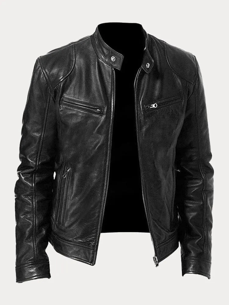 Men's Classic Biker Jacket | Zipper