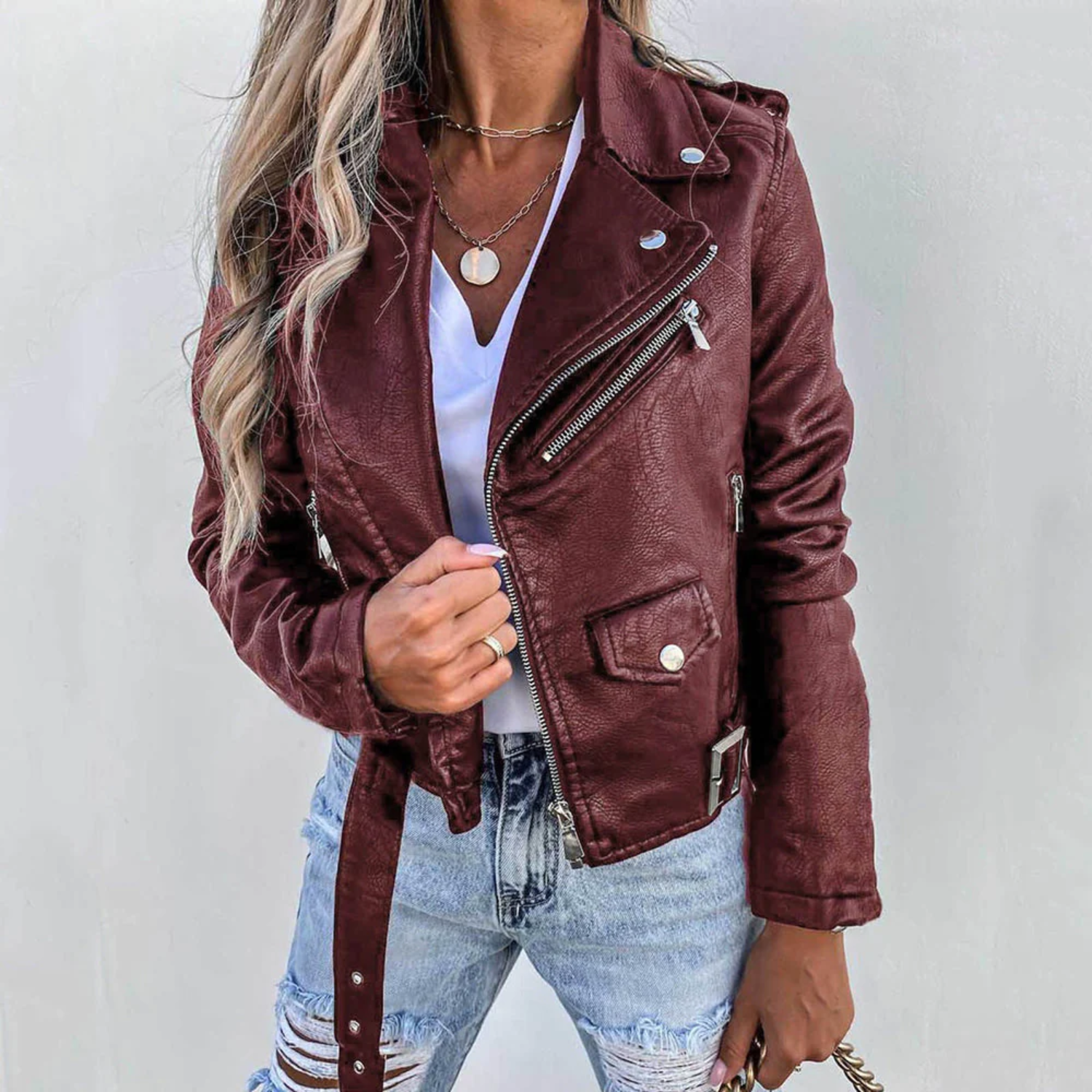 Women's Biker Style Jacket | Classic