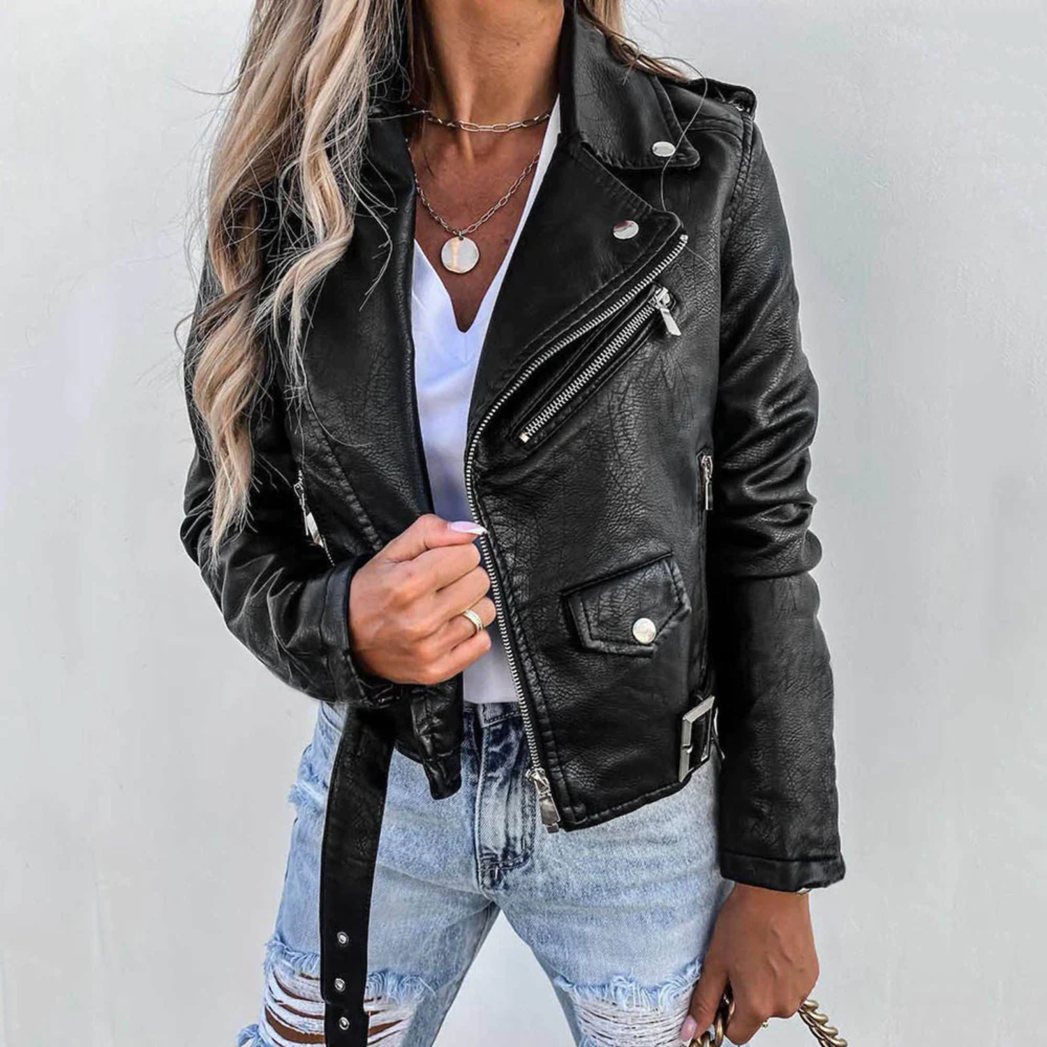Women's Biker Style Jacket | Classic