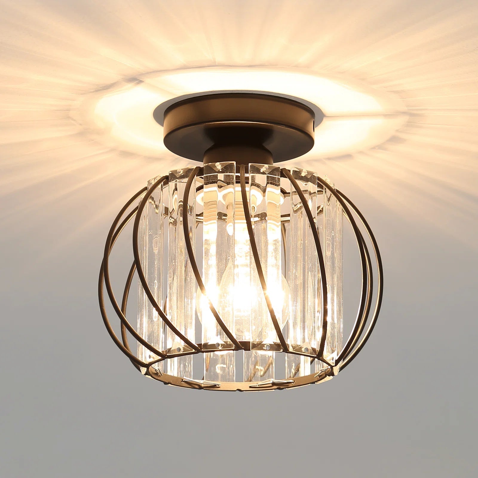Set of 2 Modern Glass Ceiling Corridor Lights
