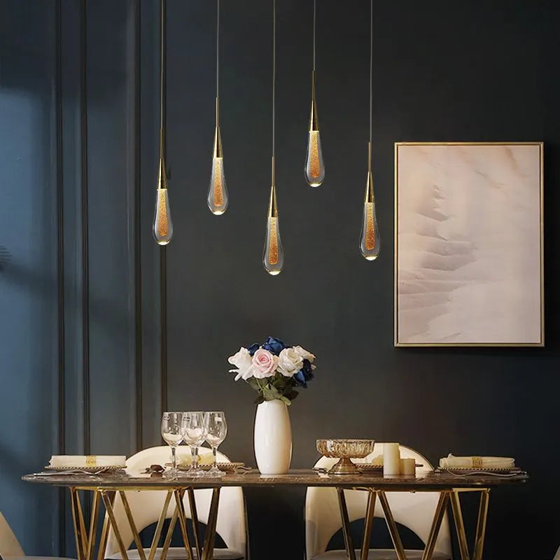 Teardrop Shaped Hanging Pendant Light