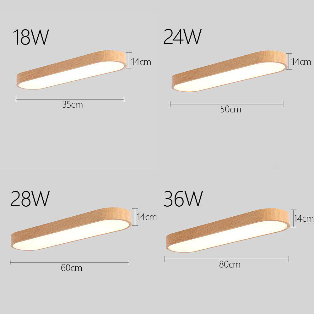 Modern Oval LED Flush Ceiling Fixture