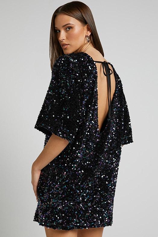 Women’s Backless Sequin New Year's Dress | Mini