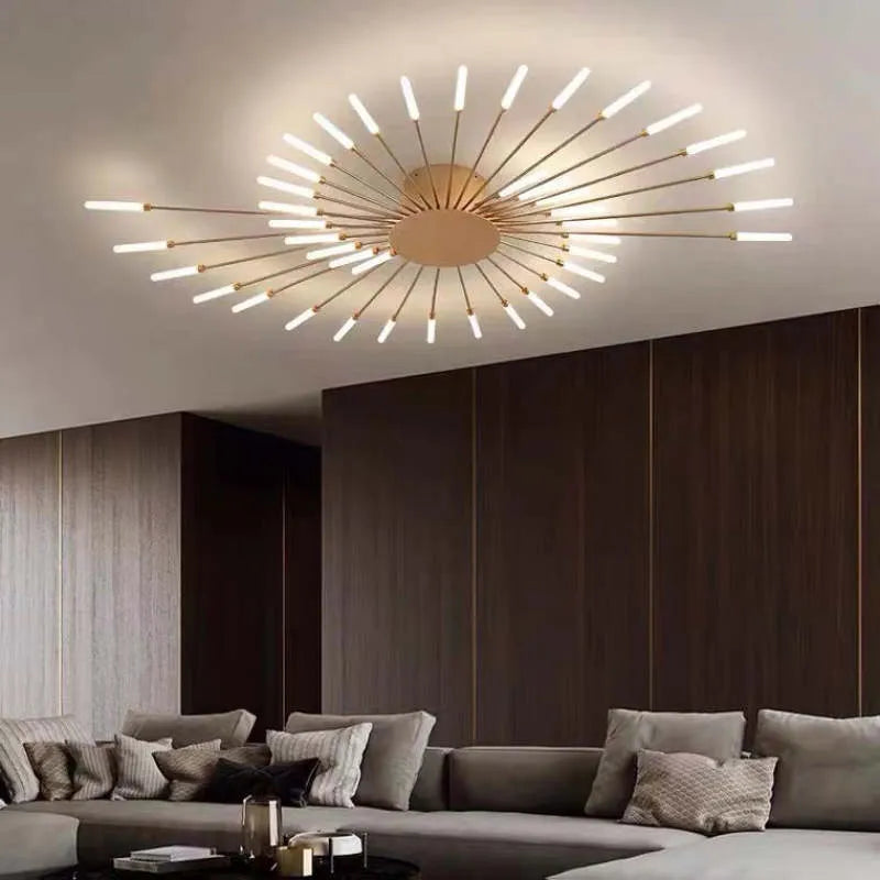 Modern Firework-Inspired Flush Mount Ceiling Light