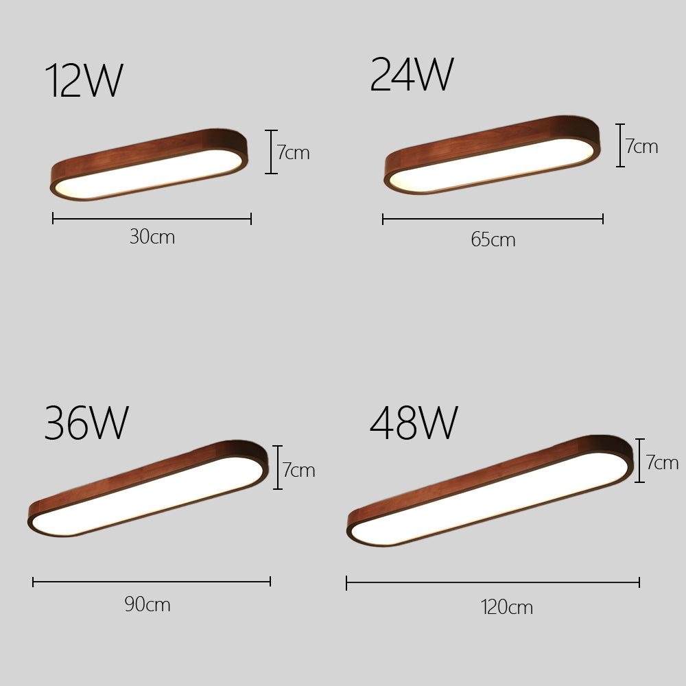 Modern Oval LED Flush Ceiling Fixture