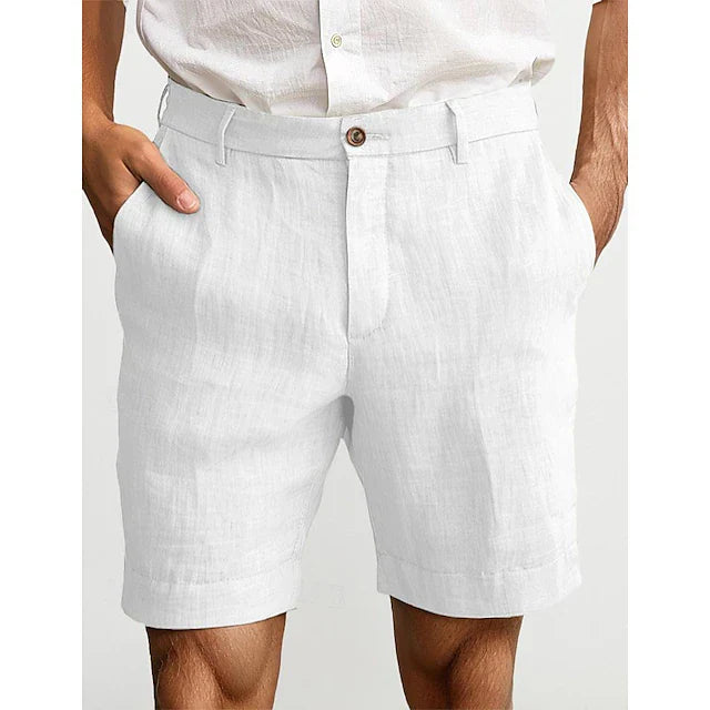 Men's Casual Mid Waist Classic Fit Chino Shorts | Summer