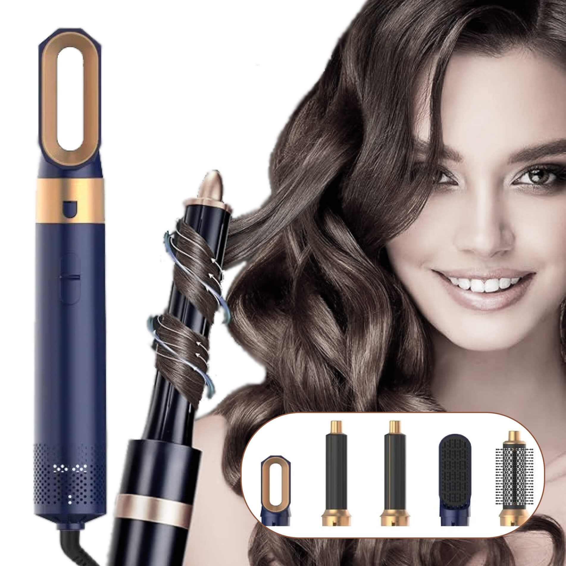 5-in-1 Hair Styler – Professional Auto Curling & Styling Solution