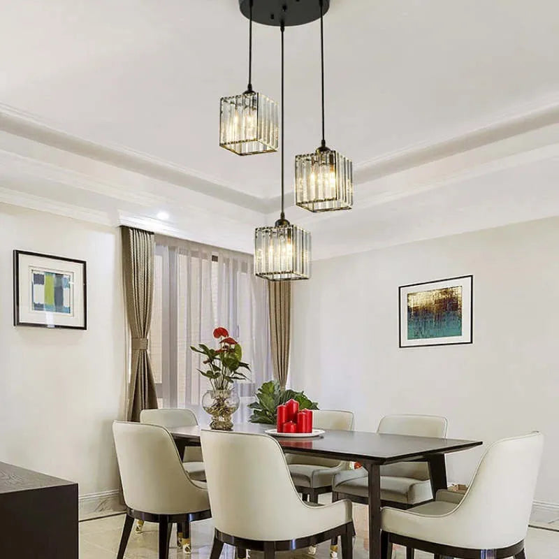 Elegant Multi-Glass Cylinder Pendant Light