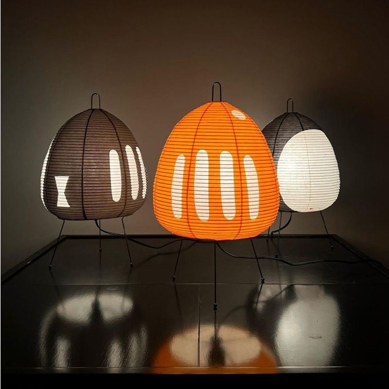 Japanese Paper Table Lamp in Retro Style, Traditional Lampshade Lighting for Bedroom and Living Room