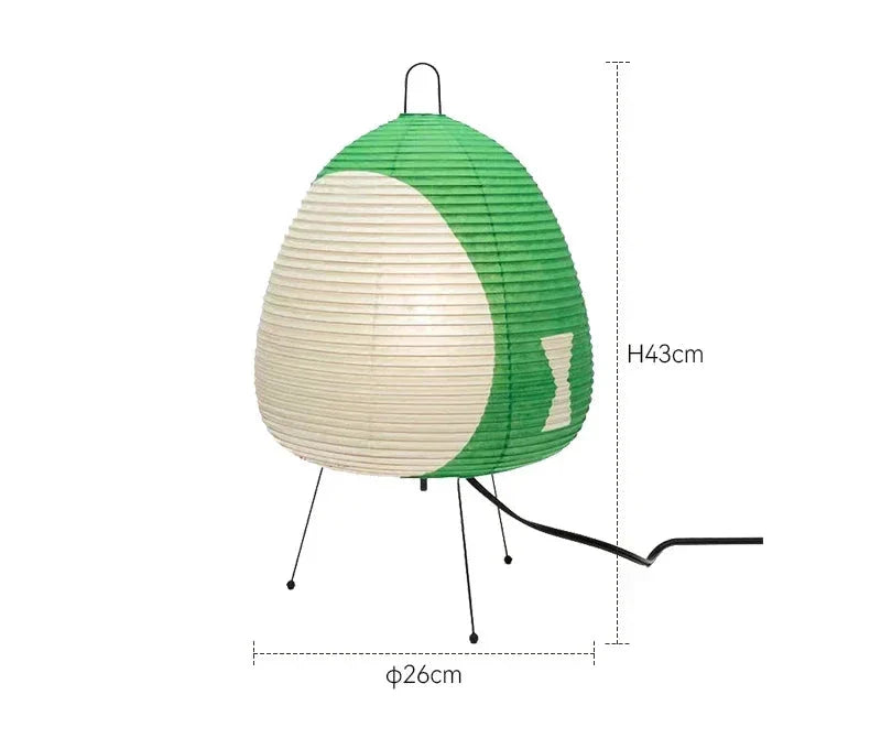 Japanese Paper Table Lamp in Retro Style, Traditional Lampshade Lighting for Bedroom and Living Room