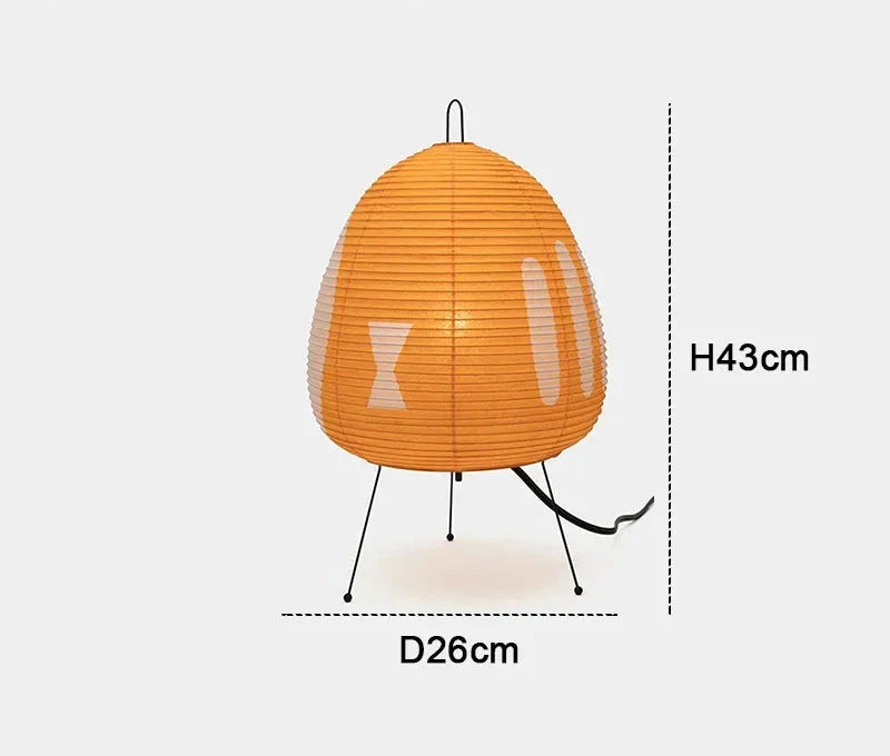 Japanese Paper Table Lamp in Retro Style, Traditional Lampshade Lighting for Bedroom and Living Room