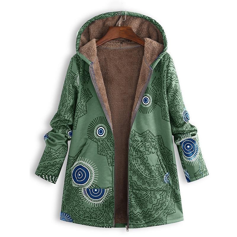 Women's Printed Winter Coat | Hooded