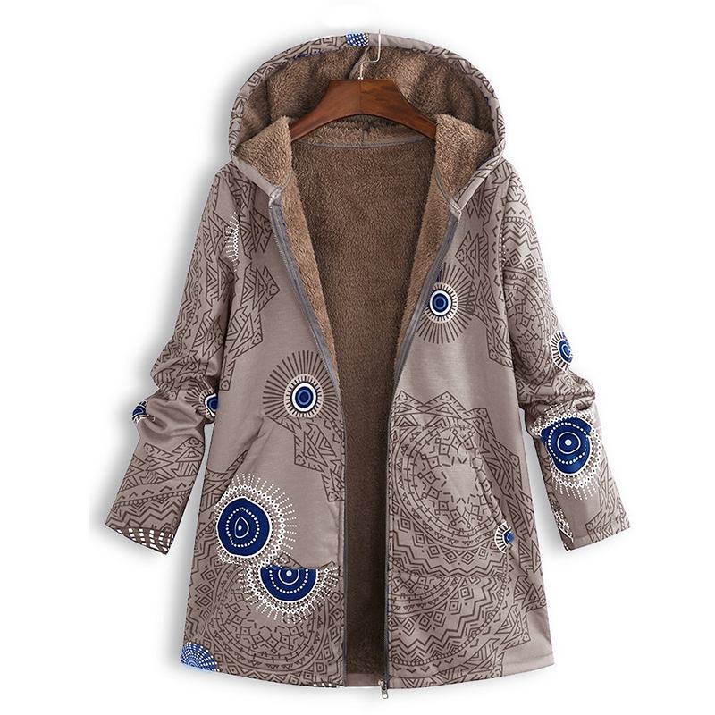 Women's Printed Winter Coat | Hooded