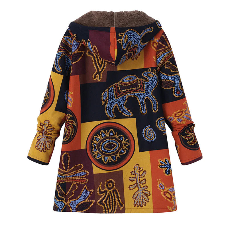 Women's Printed Winter Coat | Hooded