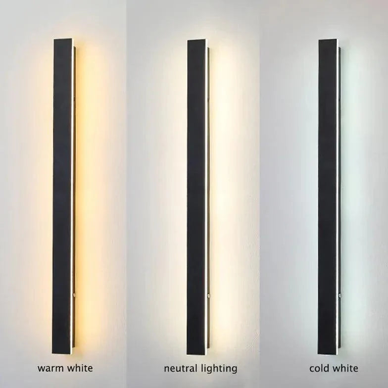 Sleek Black Contemporary LED Garden Wall Light for Modern Outdoor Spaces