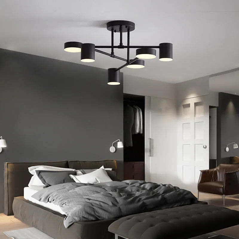 Modern 6-Light Ceiling Light with Adjustable Color Modes